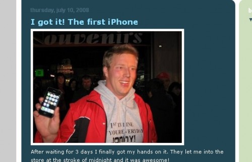 Premier possesseur d\'iPhone 3G au monde